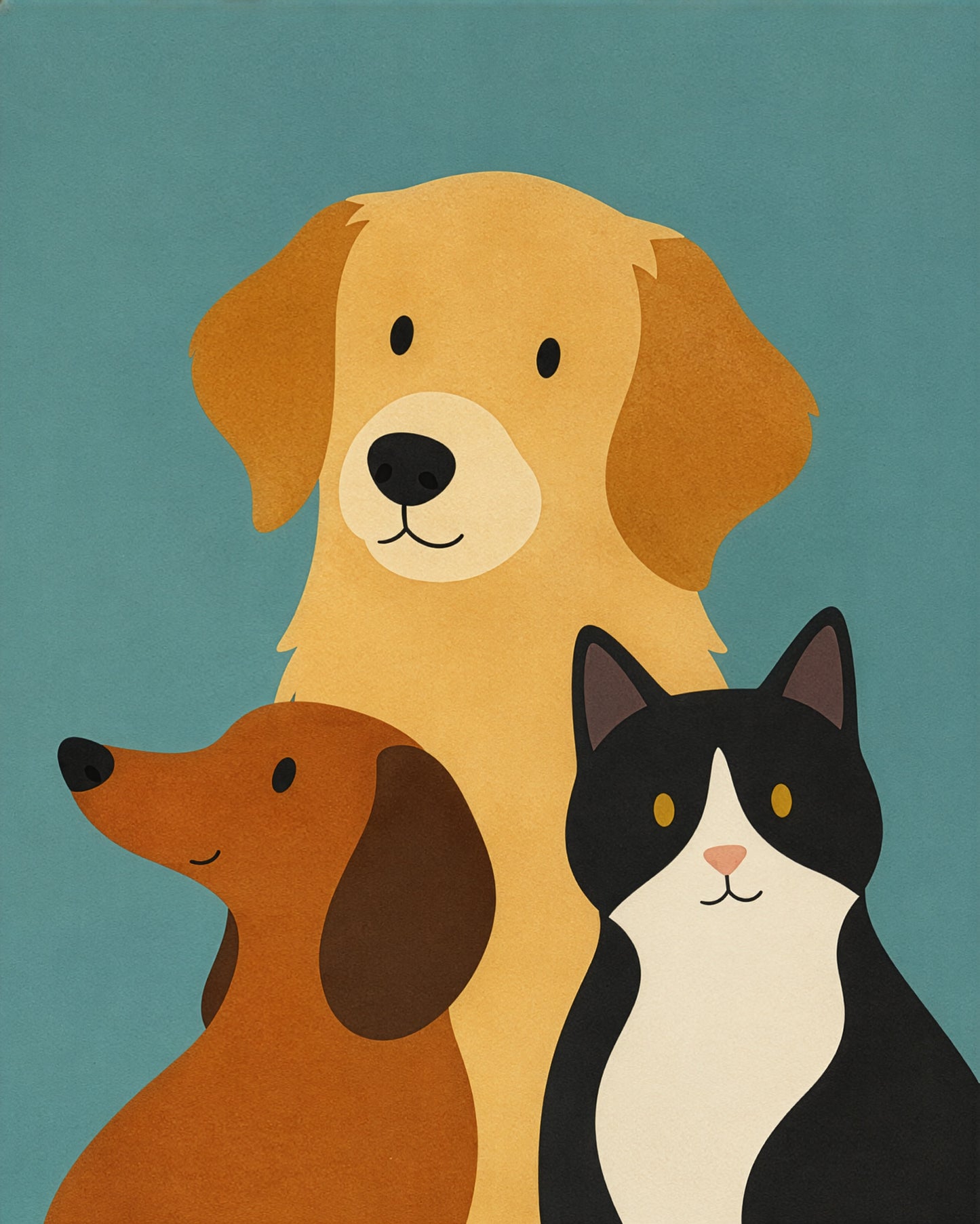 Minimalist pet artwork example