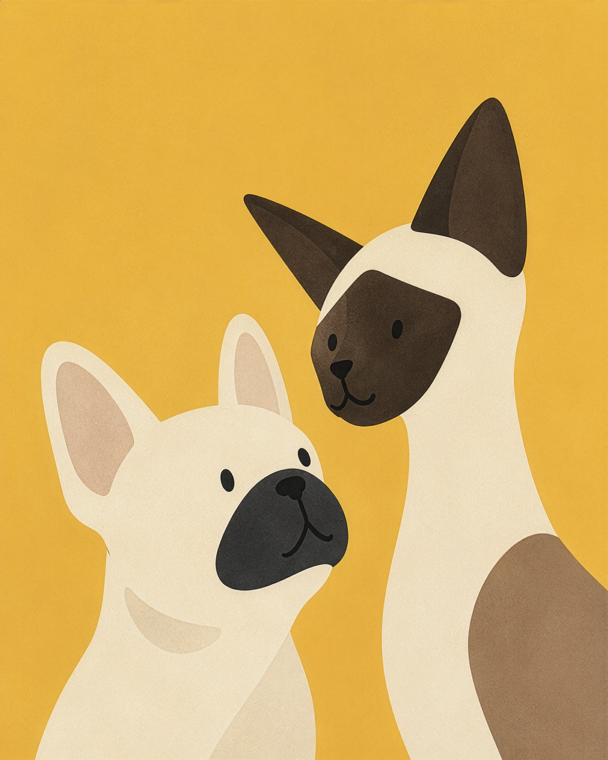Playful custom pet portrait example
